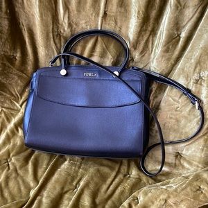 Furla- Textured Leather Satchel